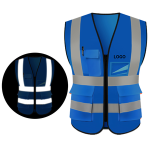 Venta al por mayor multiusos Hi Vis chaleco de seguridad reflectante con tiras de luz LED impermeable ropa de trabajo chaleco de seguridad - Product Image 1