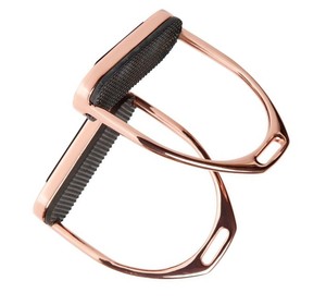 Nueva llegada de acero inoxidable antideslizante almohadilla de goma estribos para montar a caballo ligero ecuestre fábrica OEM suministro - Product Image 1