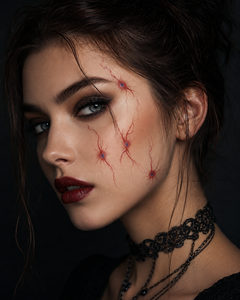 Tatuajes Temporales <span class=keywords><strong>de</strong></span> Venas, Vasos Sanguíneos, Rayo, Grieta, Cicatriz, Adhesivo <span class=keywords><strong>de</strong></span> Tatuaje Facial, Maquillaje <span class=keywords><strong>de</strong></span> Vampiro, Zombi, Halloween, 9 Diseños - Product Image 4