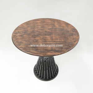 Modern Bamboo Dining <b>Table</b> with Wooden <b>Top</b> Elegant Natural Wood <b>Table</b> Furniture for Stylish Dining Room - Product Image 5