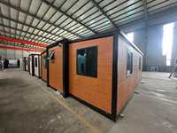 Maison conteneur extensible à aile unique de 30 pieds, économique, préfabriquée, modulaire, blanche, logement temporaire pour camp ou bureau