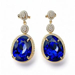 Trendy 925 Sterling <b>Silver</b> Drop Earrings for Women 14K Gold Plated with Zirconia Fashion Jewelry - Product Image 6