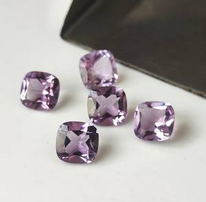 Haute qualité fait à la main naturel rose améthyste coussin à facettes coupe 5mm-8mm pierres précieuses en vrac pour la fabrication de bijoux prix de gros - Product Image 5