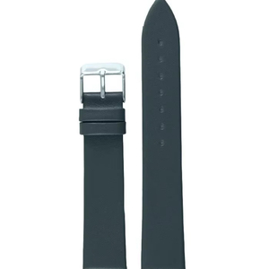 Bracelet de montre intelligent unisexe 701 en cuir gris foncé de luxe avec boucle en acier inoxydable, souple et réglable, pièce de rechange pour montre - Product Image 1