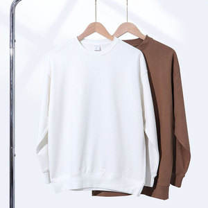 Alta calidad OEM Unisex francés Terry logotipo personalizado en blanco liso algodón poliéster peso pesado cuello redondo sudaderas hombres sudaderas con capucha - Product Image 2