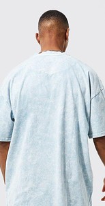 New 2023 Custom Wholesale 100% Cotton Eco-Friendly Hip Hop Silk Screen Printed <b>Drop</b> Shoulder Oversize Blank <b>Acid</b> Wash Men's - Product Image 2
