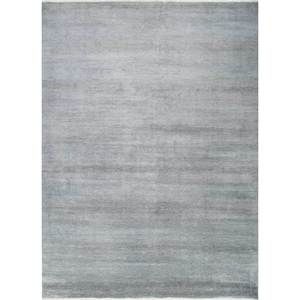 Alfombra Kairos Azul de Lana y Viscosa Anudada a Mano, Color Sólido, Diseño Abstracto para el Hogar, Pasillo, Dormitorio, Rectangular, Diseño de Patchwork SWK-95 - Product Image 1