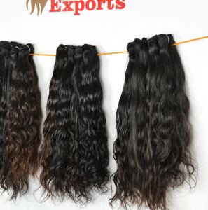 Barato ondulado color natural crudo 100% sin procesar cutícula alineada paquetes de onda profunda al por mayor indio templo cabello humano - Product Image 5