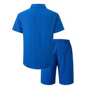 ชุดเซตกางเกงขาสั้นลำลองสำหรับผู้ชายชุด2ชิ้นเสื้อยืดแขนสั้น2025ชุดวอร์มสีล้วนสำหรับฤดูร้อน - Product Image 1