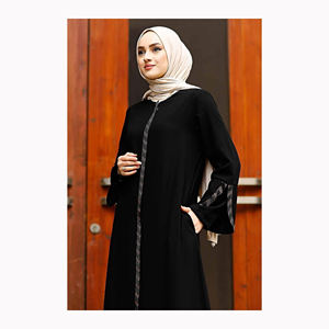 2024 nouveau doux crêpe broderie Palestine Kefiyyeh Abaya Ramadan gland Abaya femmes robe musulmane modeste vêtements islamiques - Product Image 4