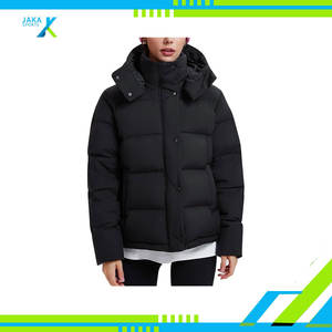 Short Cotton Bomber Jacket Lightweight Breathable Packable Winter Warm Hooded Outerwear <b>Travel</b> - Product Image 6