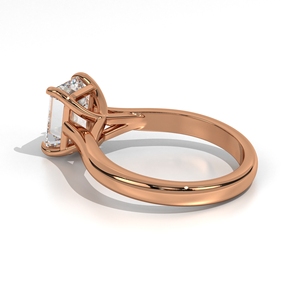 แหวนแต่งงานทองคำ 18K คุณภาพสูง ประดับเพชรโมอิสซาไนต์ทรงสี่เหลี่ยมมรกต สำหรับผู้หญิงในโอกาสวันครบรอบ - Product Image 4