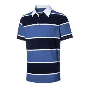Chemises de golf pour hommes à manches courtes, en maille, coupe ajustée, de haute qualité, imprimées en couleur, nouveau design tendance - Product Image 4