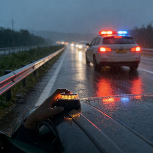 Luz de Advertencia GPS para Señales de Tráfico DGT, Luz de Emergencia con Geolocalización, Baliza V16 Homologada DGT con Geolocalizador - Product Image 1