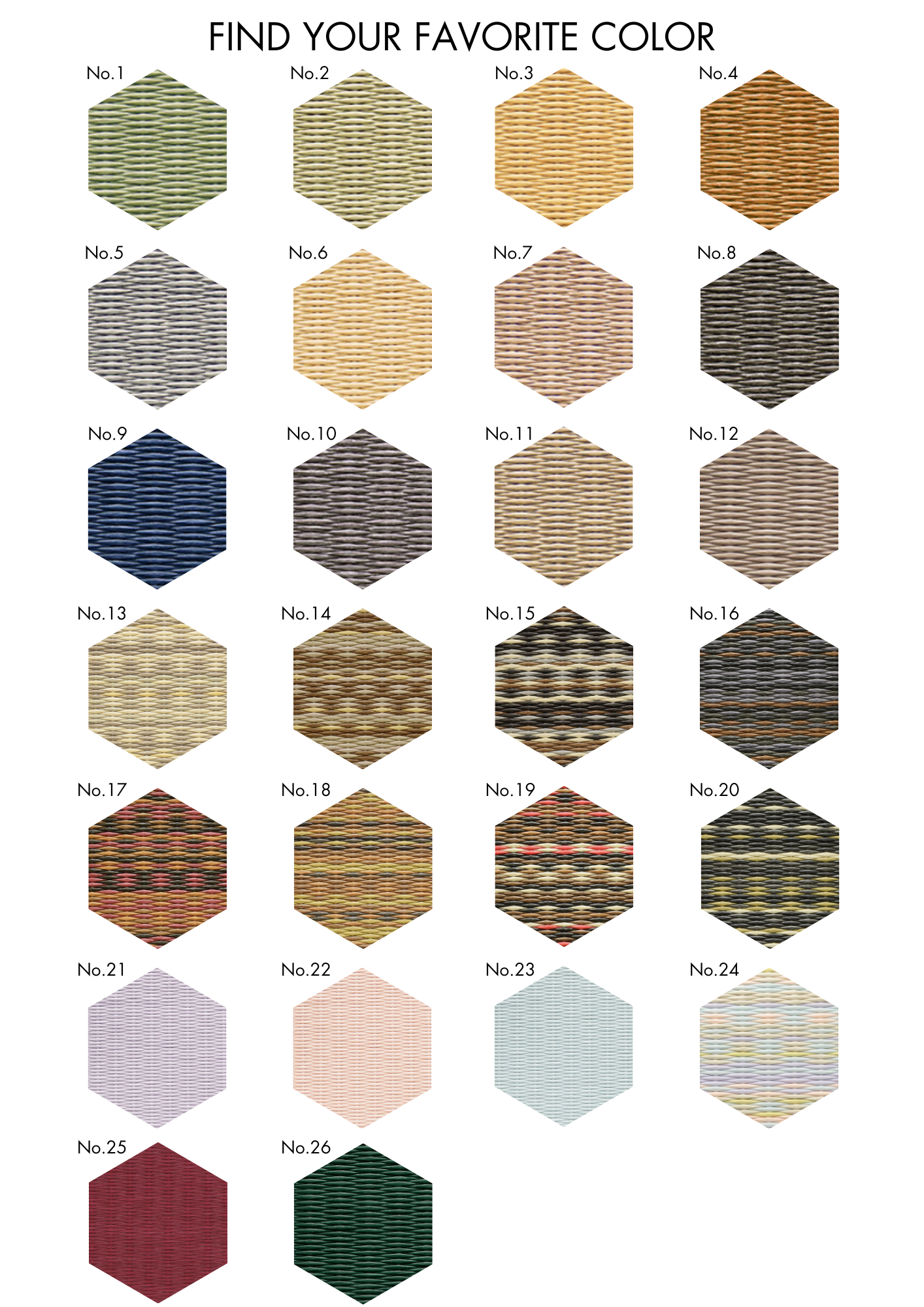 Please select a Tatami Surface color in the figure