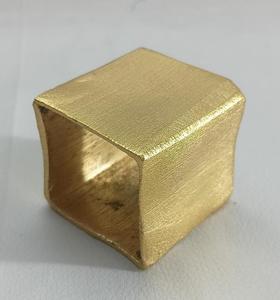 Martelé en laiton Table à manger rond de serviette porte-serviettes en métal doré pour les mariages noël Restaurant Design tissu serviette en papier - Product Image 5