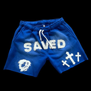 Vente en gros Short de grande qualité pour hommes avec ourlet délavé à l'acide sans broderie de détresse et lettres avec poches croisées OEM vêtements d'été de style vintage - Product Image 1