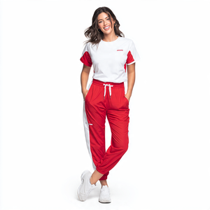 100% Cotton Polyester <b>T</b> <b>Shirt</b> Tracksuit Women Summer Crew Neck Tee Top Trouser Two Piece Set Jogging Wear <b>T</b> <b>Shirts</b> Track <b>Suit</b> - Product Image 5