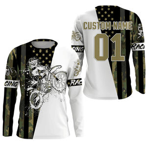 Vente en gros Maillot de course personnalisé Chemise Pit Crew vierge sublimée Vêtements de sport à manches courtes Taille XL pour équipe de motocross - Product Image 3