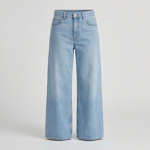 Pantalons en coton respirant pour femmes, pantalons décontractés, pantalons cargo pour femmes, pantalons en jean pour femmes, pantalons à jambes larges, jeans tendance - Product Image 1