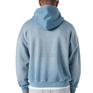 Top Design hommes basiques lavage à l'acide sweats à capuche avec Logo personnalisé 2025 dernière conception hommes nouveauté sweat à capuche - Product Image 3