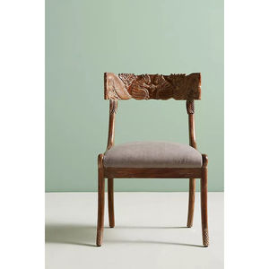 Luxurious Designer Dining <b>Chair</b> Rabbit Design Modern Finish Soft Seat Synthetic Leather <b>Wood</b> Legs Outdoor Hotel Villa Dining - Product Image 1