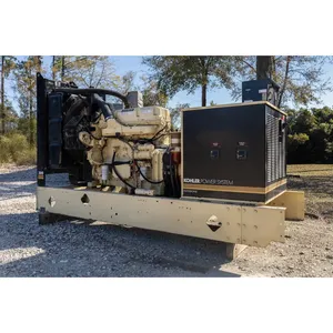 Groupe électrogène diesel industriel triphasé d'occasion 300 kW 480 V à châssis ouvert pour alimentation de secours commerciale - Product Image 3