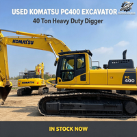Excavatrice sur chenilles Komatsu PC400, 40 tonnes, grande pelle hydraulique lourde, moteur SAA6D125E5, d'occasion, japonaise, pour l'exploitation minière et les carrières