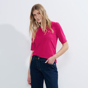 Venta caliente Camisetas de mujer 100% Material de algodón Ligero Quickdry Casual Streetwear Logotipo personalizado Impresión Servicio OEM - Product Image 3