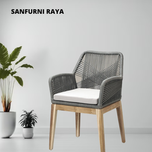 Chaise de jardin minimaliste moderne en rotin d'Indonésie Mobilier de loisirs confortable pour les repas en plein air et les hôtels - Product Image 6