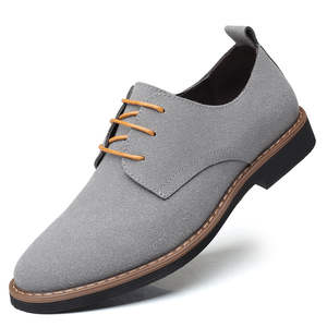 Zapatos de Vestir Italianos para Hombre, Formales, de Cuero, con Suela Oxford, Cierre de Cordones, Diseño Sólido y Punta Puntiaguda, para Oficina - Product Image 1