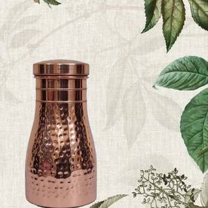 Bouteille d'eau en cuivre de 1000ml faite à la main, artisanat naturel robuste directement de l'Inde, prix de gros - Product Image 6