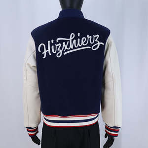 เสื้อแจ็คเก็ตวาร์ซิตี้ผู้ชายแฟชั่นสตรีทแวร์  ผ้าขนสัตว์  ปักลายเชนิลล์  สำหรับฤดูหนาว  รับทำโลโก้ตามสั่ง  ขายส่ง - Product Image 3