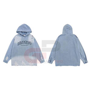 Sweat à capuche en détresse pour hommes de style déchiré avec capuche et poche kangourou pour un usage quotidien Sweat à capuche en détresse pour hommes élégants - Product Image 5