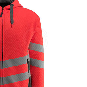 Service OEM Sweats à capuche de sécurité haute visibilité imperméables de classe 2 ANSI avec bandes réfléchissantes sur les bras et le bas, logo personnalisé pour les travailleurs - Product Image 3