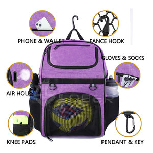 Mochila de fútbol deportiva informal antirrobo ligera Material de poliéster superior con USB Precio MOQ bajo - Product Image 4