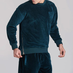 Premium Velour <b>Pullover</b> Tracksuits for Adults Best Quality with Custom Pattern Labels and Winter Drawstrings - Product Image 4