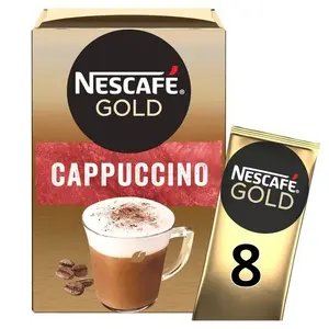 Nescafe Gold Cappuccino Coffee, 136g - 8 Sachets Each Box - Pack of 6 Boxes  (48)