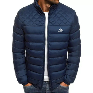 Veste matelassée personnalisée avec logo pour homme, imperméable, écologique, col montant, logo frontal, pour l'extérieur, vente en gros - Product Image 1