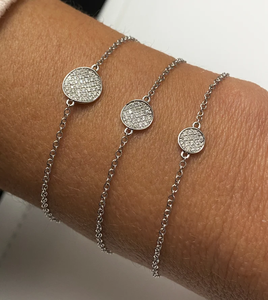 Pulsera de Cadena y Eslabones de Acero Inoxidable con Diamantes Blancos para Mujer, Joyería de Moda para Fiestas - Product Image 1