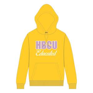 HBCU Educated <b>Gold</b> Pullover Hoodie Chenille Embroidery Greek Sorority Divine Nine Apparel Custom Logo Fashion Hoodie - Product Image 2