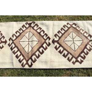 Vintage Runner Rug 2,4x7,<b>9</b> ft (72x240 cm), Herki Brown Paisley Turkish Rug - Product Image 3