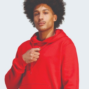 Sweat à capuche rouge personnalisé de haute qualité en polaire épaisse, style streetwear uni pour homme, fabricant de sweats à capuche rouges vierges - Product Image 4