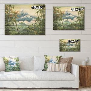 Japón volcán encanto bambú madera pared arte Natural Pino madera bambú y madera artesanías - Product Image 3