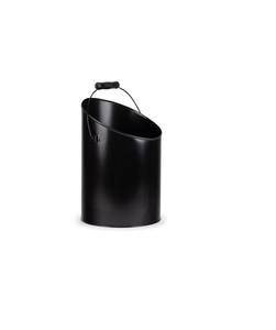Cubo de carbón de hierro negro clásico con estructura reforzada y estilo tradicional para cenizas de chimenea y leña - Product Image 5