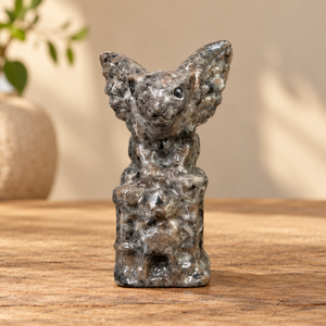 Statue de Gargoyle <span class=keywords><strong>en</strong></span> <span class=keywords><strong>Pierre</strong></span> Flamme, Figurine Gothique Gardien Ailé, Statue <span class=keywords><strong>en</strong></span> Cristal pour Décoration de Bureau et Collection - Product Image 3