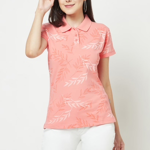 Polos estampados 2027 algodón 100% para mujer de alta calidad nuevos polos estampados personalizados de algodón poliéster para mujer - Product Image 1