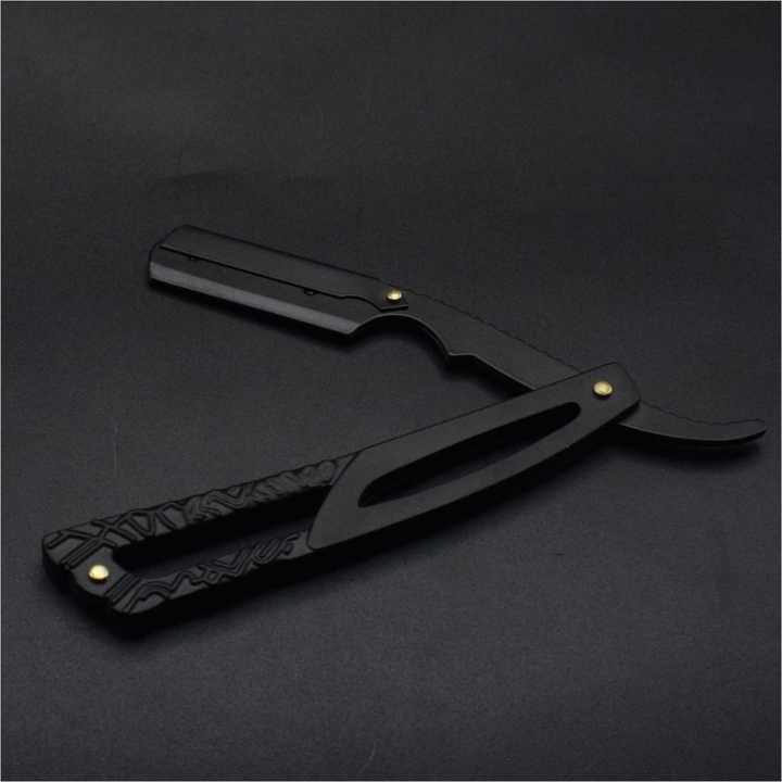 Amazing Design Barber Straight Edge Shaving Razor Barber Straight Cutthroat Slide Out Square Design  Gunmetal Square Shape