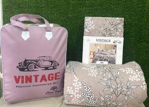 ชุดเครื่องนอนผ้าฝ้ายคุณภาพสูง พร้อมผ้านวมสีเทา ทนทาน ราคาไม่แพง - Product Image 2