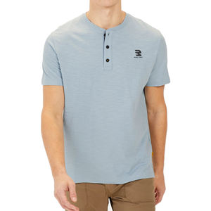 <b>Men's</b> <b>Henley</b> <b>T</b>-<b>Shirt</b> Solid Pattern 100% Cotton Quick Dry Muscle Fit Lightweight Button Tee for Summer Street Style Customizable - Product Image 1